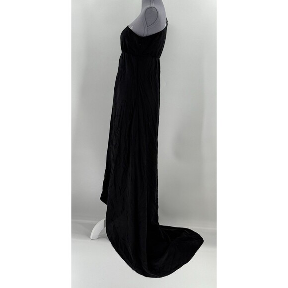 TUCKER Graceful Elegance Black One-Shoulder Long Sleeve Maxi Dress SIZE SMALL - Picture 7 of 14